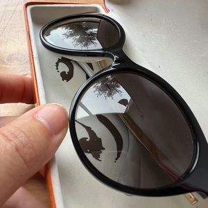 Kate Spade Hello Sunshine Sunglasses Women’s Black with Gold and White Details